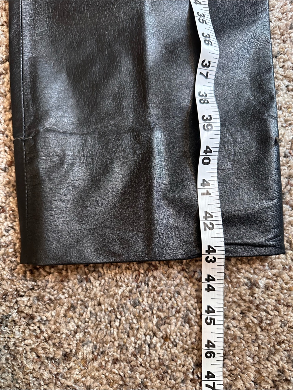 Women’s Vintage J.Palo Black Leather Pants. Classic Straight Fit - Picture 12 of 13